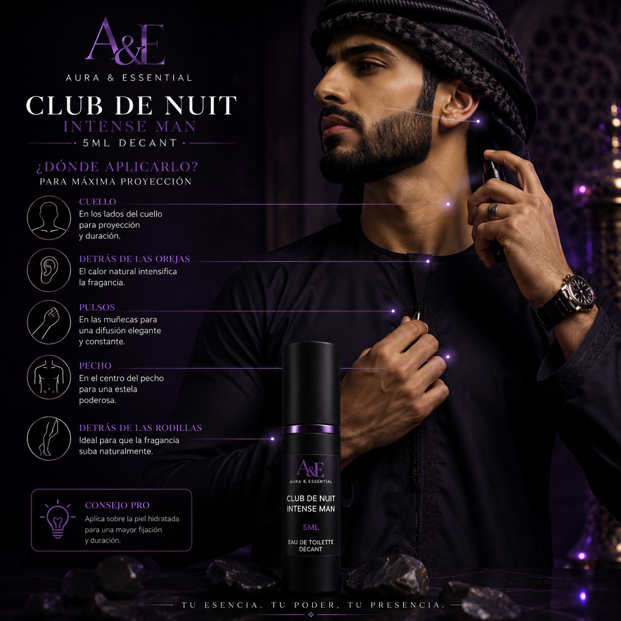 Club De Nuit Intense Man Decant 5ML | Eau De Toilette | Aura & Essential