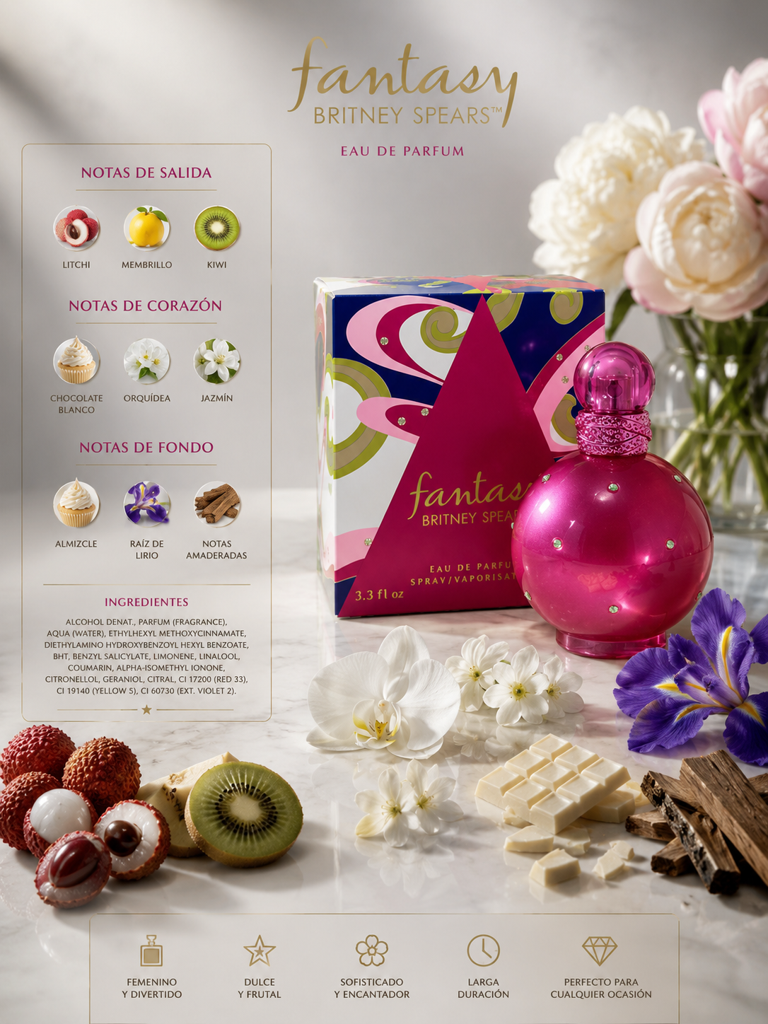 Fantasy Britney Spears/EAU De Parfum Spray. women\100ml(3.3oz