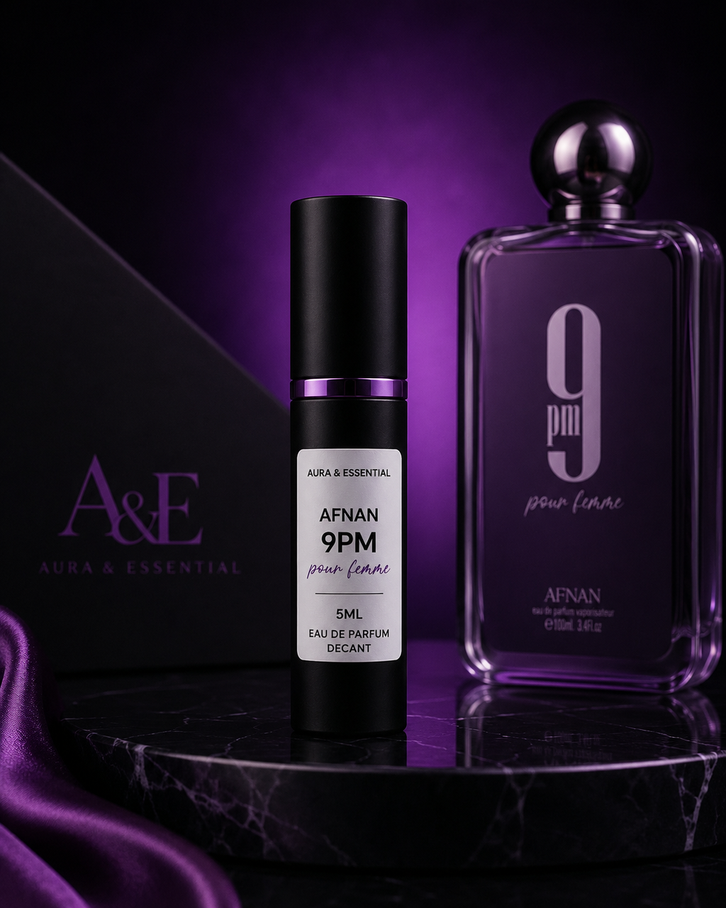 Afnan 9PM Pour Femme Decant 5ML Women. Eau De Parfum Original | Aura&Essential